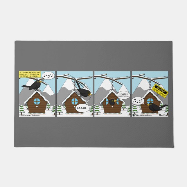 Safety First Comic Doormat (Front)