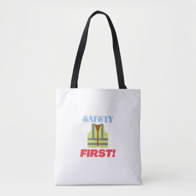 Safety First High Visibility Clothing Reflector Tote Bag (Front)