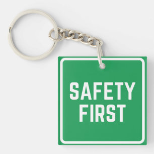 Safety first keychain
