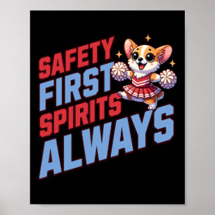 Safety First, Spirit Always - Cheerleading Safety Poster