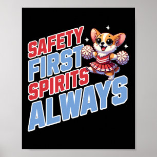 Safety First, Spirit Always - Cheerleading Safety Poster