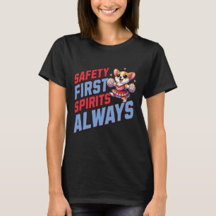 Safety First, Spirit Always - Cheerleading Safety T-Shirt