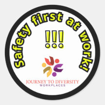 Safety first sticker
