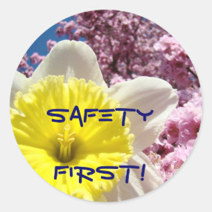Safety First! stickers Bright Colourful Flowers