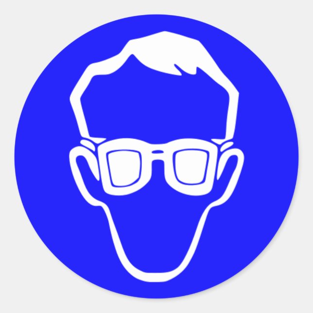 Safety Glasses Required Sign Classic Round Sticker (Front)