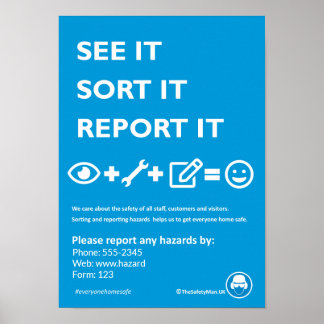Safety Hazard Reporting Poster (editable)