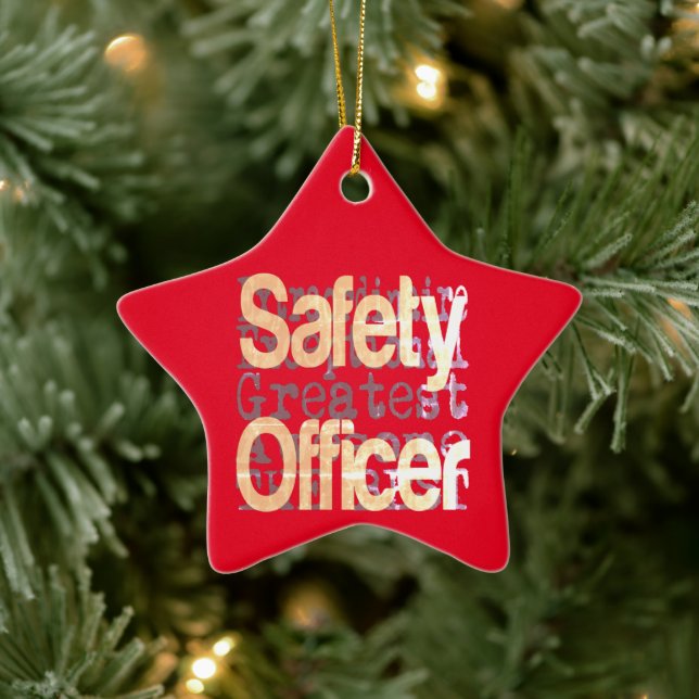 Safety Officer Extraordinaire Ceramic Ornament (Tree)