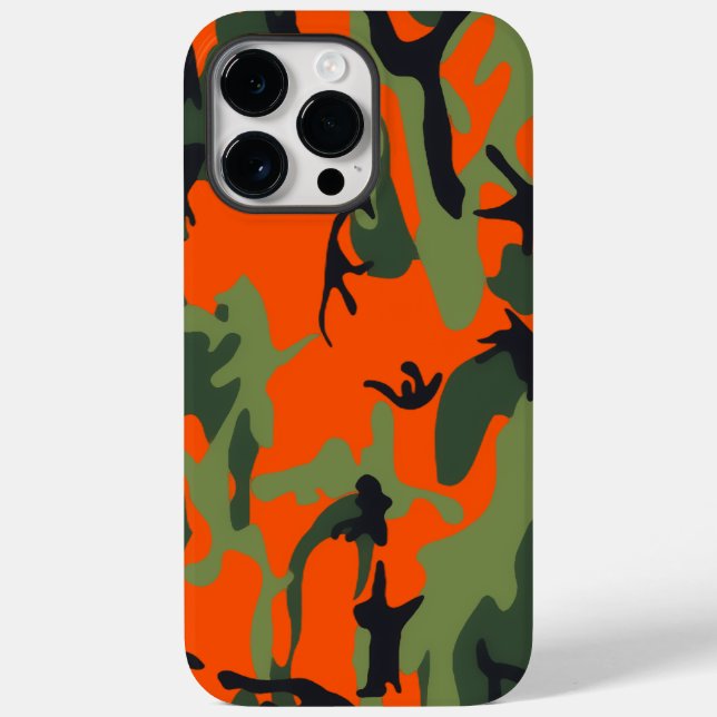 Safety Orange and Green Camo Case-Mate iPhone Case (Back)