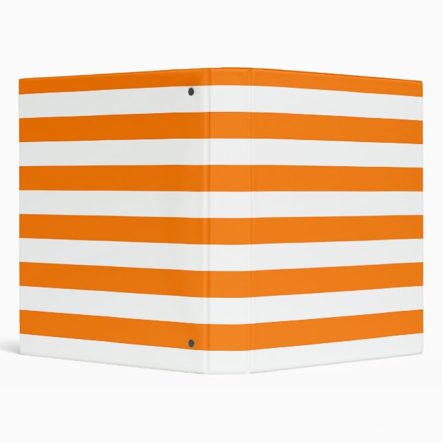 Safety Orange and White Stripes Binder (Background)