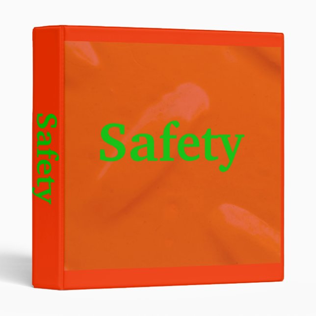 Safety Orange Diamondplate Binder (Front/Spine)