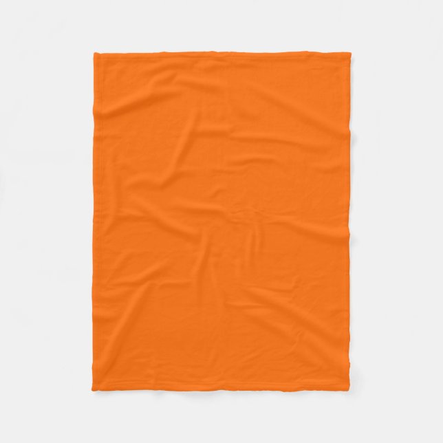 Safety Orange Fashionable Colour Matching Fleece Blanket (Front)
