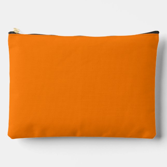 Safety Orange Solid Colour Accessory Pouch (Front)