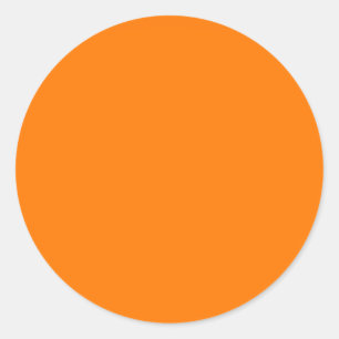 Safety Orange Solid Colour Classic Round Sticker