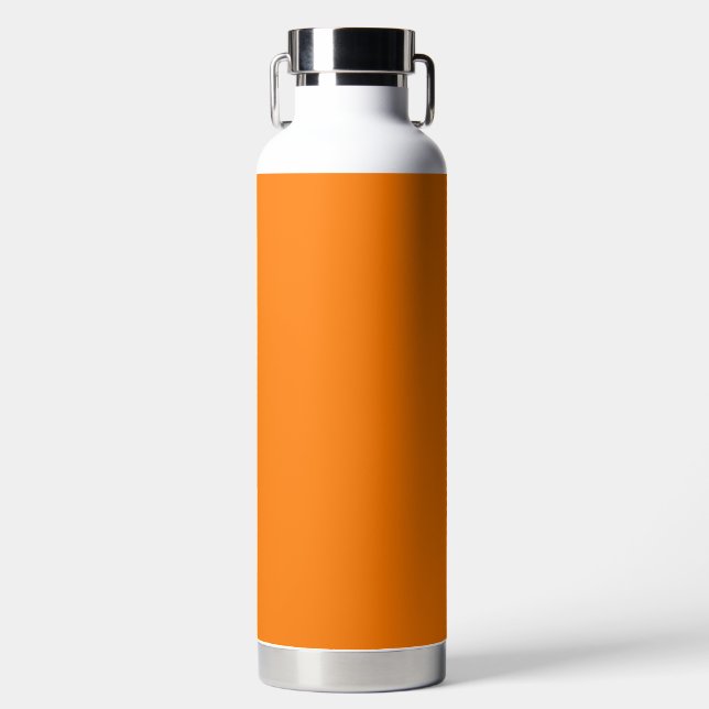Safety Orange Solid Colour Water Bottle (Front)