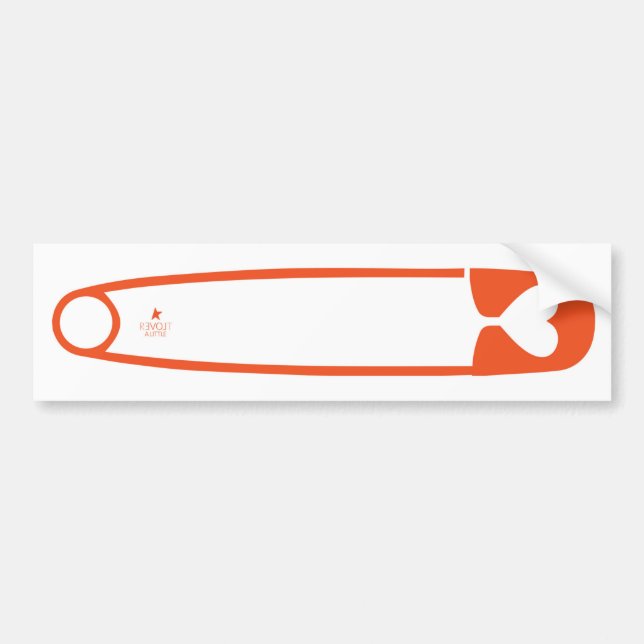Safety Pin Bumper Sticker (Front)