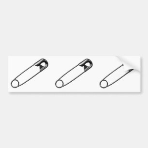 Safety Pin Bumper Sticker