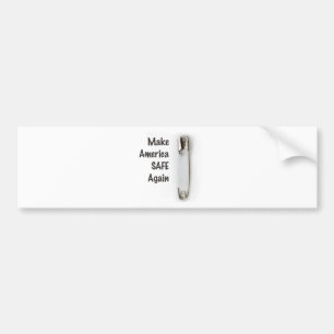 Safety Pin Bumper Sticker