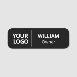 Safety Pin Name Tag or Magnetic with Custom Logo