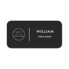 Safety Pin Name Tag or Magnetic with Custom Logo