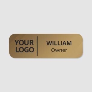 Safety Pin Name Tag or Magnetic with Custom LOGO