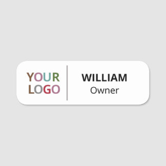 Safety Pin Name Tag or Magnetic with Custom LOGO