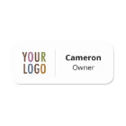Safety Pin Name Tag or Magnetic with Custom Logo