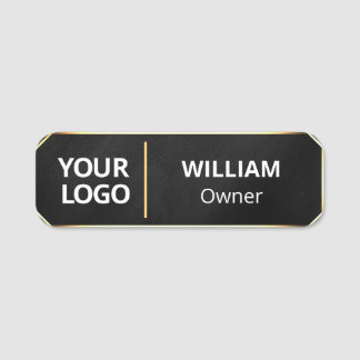 Safety Pin Name Tag or Magnetic with Custom LOGO