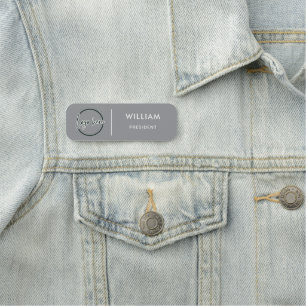 Safety Pin Name Tag or Magnetic with Custom Logo