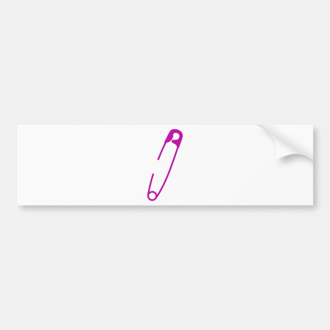 Safety Pin Purple Bumper Sticker (Front)