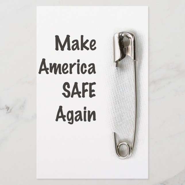 Safety Pin Stationery (Front)