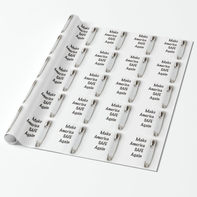 Safety Pin Wrapping Paper (Unrolled)