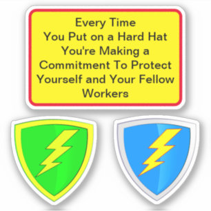 Safety Saying for Workers - HardHat Protect