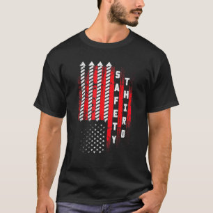 Safety Third 4th Of July Patriotic Fireworks Usa F T-Shirt