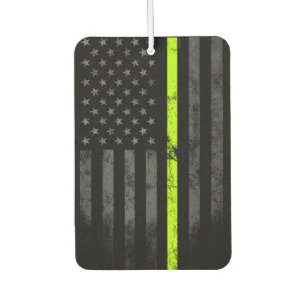 Safety Yellow Line Workers American Flag Air Freshener