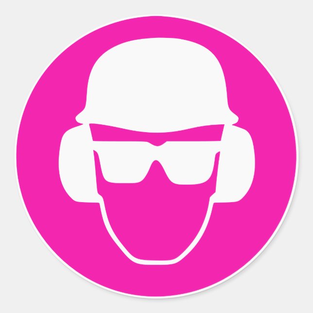 #SafetyGirl branded merchandize Classic Round Sticker (Front)