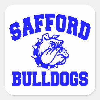 Safford Bulldogs Square Sticker