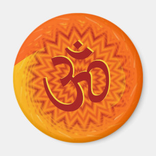 Saffrom Yellow Om Magnet