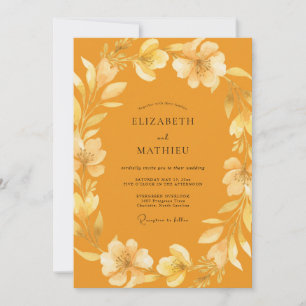 Saffron Foliage Eucalyptus Wedding Invitation