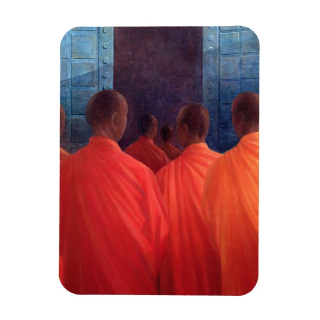 Saffron Monks Magnet (Vertical)