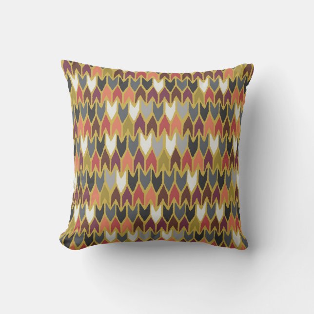 saffron pepper throw pillow (Front)