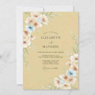 Saffron Petal Wedding Invitation