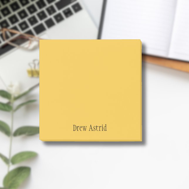 Saffron Professional Minimalist Black Script Post-it Notes (Creator Uploaded)