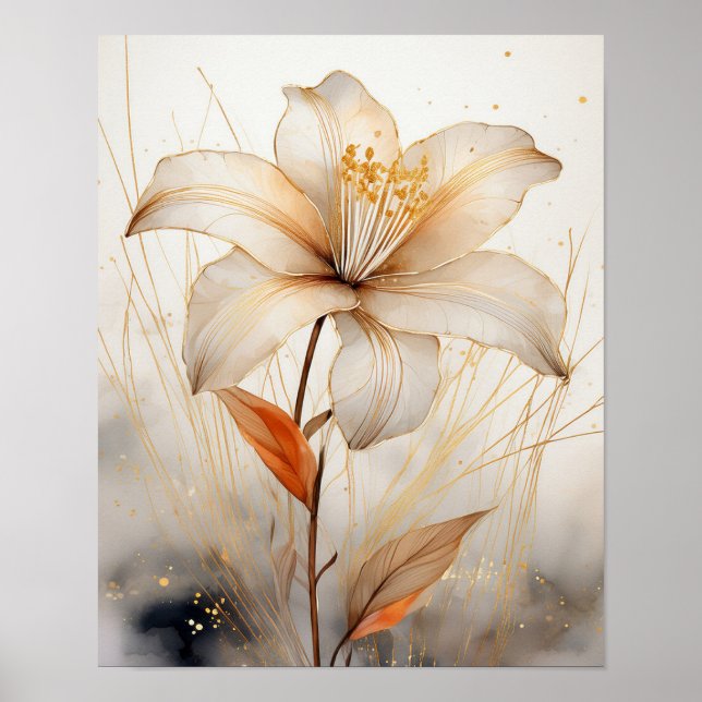 Saffron Serenity Poster (Front)