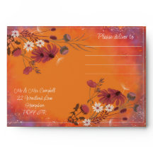Saffron Sky Fleurs sauvages - Enveloppe d'invitati