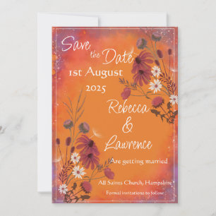 Saffron Sky Wildflowers - Wedding save the date 
