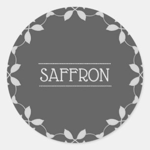 Saffron Spice Jar Label