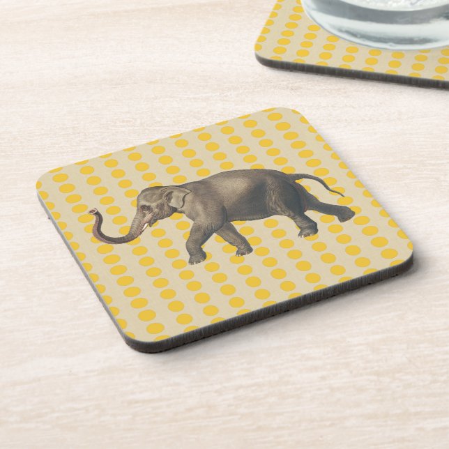 Saffron Spice Moods Dots with Elephant Coaster (Left Side)
