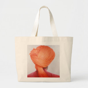 Saffron Turban Large Tote Bag