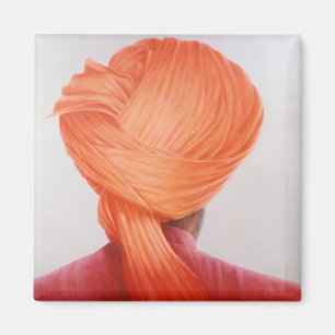 Saffron Turban Magnet