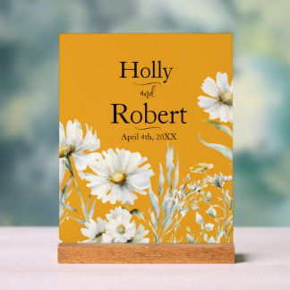Saffron Yellow, Daisy Floral Wedding